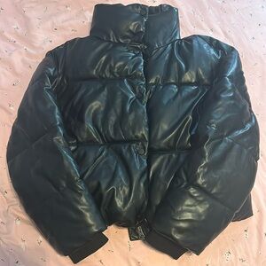 Zara Leather Puffer